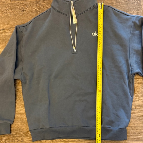 ALO Yoga Zip-Up Sweater in Slate - Picture 3 of 5